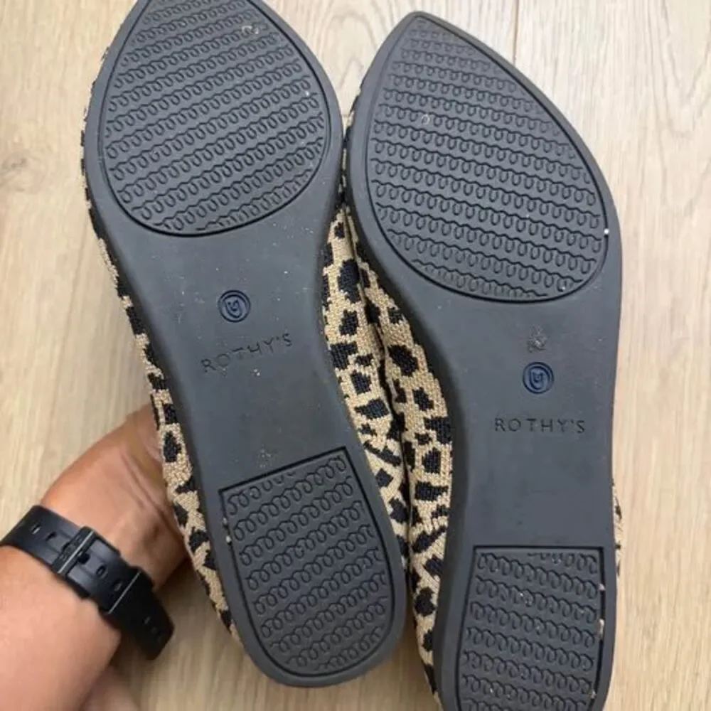 Rothy's The Point Leopard Flats Size W10